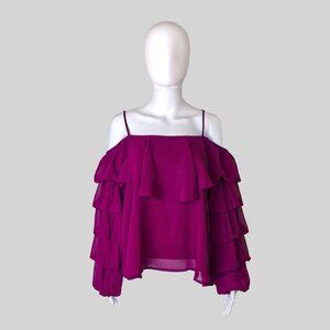 Lucca Off Shoulder Ruffle Sleeve Blouse